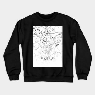 Brunswick Germany City Map Crewneck Sweatshirt